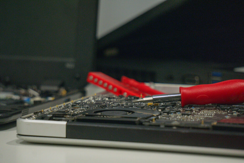 Primer plano de la placa base